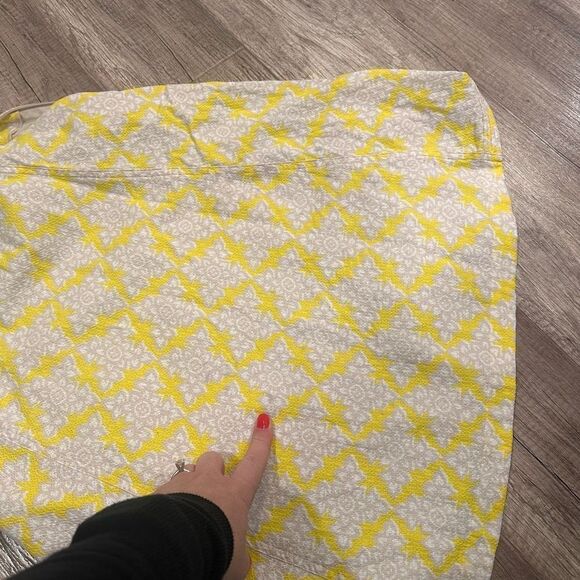 Diane Von Furstenberg Women's Luxe Lace Up Henna Diamonds Dress Yellow Size 6 - Picture 4 of 16